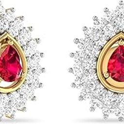 Yellow Gold and Solitaire Stud Earrings for Women-image-61