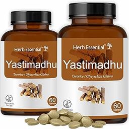 Herb Essential Yashtimadhu (Licorice) Tablets,500 mg, 120 Tablets For Respiratory & Gastric Wellness-image-94