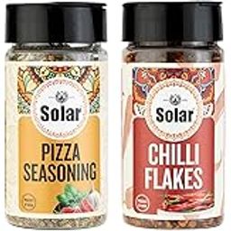 Solar Oregano,1 x 25g | Pizza Seasoning,1 x 60g | Chilli Flakes,1 x 50g | Mixed Herbs,1 x 20g | Dried and Natural Combo Pack of 4 | Suitable for All Cuisines-image-43