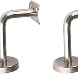 Stainless Steel Handrail Brackets, Curved Handrail Brackets for Round Rails, Stairway Hardware Railing Brackets Handrail Holders for Guardrails Home Decor Malls (2 pcs)-image-46