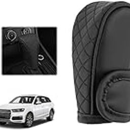 STHIRA® Premium PU Leather Car Gear Knob Cover Fashionable Anti-Slip Durable Universal Fit Protects Against Scratches Wear Enhances Interior Black 12 x 9 x 5cm 2PCS-image-49