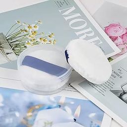 Pink Line Soft Round Loose Powder Puff Pad Washable Velour Smooth Bath Body Powder Puff/For Face Neck Makeup/Body Powder Puff Dusting Powder Blending & Setting Makeup Foundation-picture-41