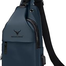 Waterproof Crossbody Chest Bag for Men and Women Fashion Sling Bag With Adjustable Shoulder Strap, Multipurpose Cross Body Backpack with 4 Pockets, USB Charging Port and Earphone Hole-image-99