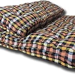 ATOOTFUSION 5-Inch Cotton Box Mattress | Gadda Medium Firm Soft Cotton Multicolour Mattress | Cotton Gadda Box Rectangle Type Double Bed Mattress (King 6 x 6 ft or 72x72x5 Inches)-image-70