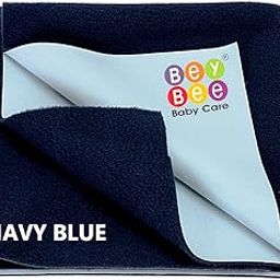 BeyBee Waterproof Quick Dry Sheet for Baby| Bed Pad Anti-Piling Fleece Extra Absorbent Washable Matress Protector| Baby Bed Protector Sheet for Toddler Children, X-Large Size, 200 x 140cm, Dark Blue-picture-11
