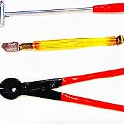 Max Deals Glass Tools Combo Set Of Glass Plier - 1 Pcs, Glass Hammer-1 Pcs & Glass Cutter -1 Pcs, Multi Colour-27