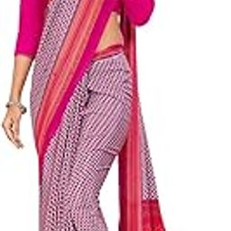 Pink Women's Premium Italian Silk Small Butty Taj Hotel Uniform Sarees With Blouse Piece-image-95