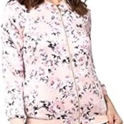 AG SWAD MASALA Women's Satin Floral 3/4th Sleeve Jacket (Light Pink, L)-PID61759-image-11