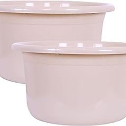 Kuber Industries (Pack of 2) Plastic Tub | Bath Tub of Bathing & Washing | Tub for Bathroom | Bathtub for Baby | Lightweight & Durable Water Tub | 25 LTR | Beige-image-21