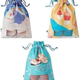 Girls Cotton Shoe Bags - 100% Organic Pure Soft Cotton | Multicolor & Trendy Printed Kids Shoe Bags | Reusable Multipurpose, Travel/Organizing Bag| Combo Pack of 3 | Lil Princess!-image-42