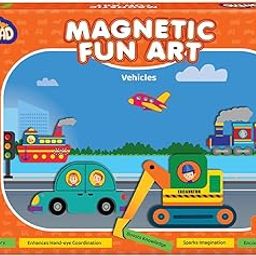 Funtad Magnetic Fun Art Travel-Friendly Puzzle for Kids| Vehicle| 4-in-1 Play with 50-Piece Magnetic Puzzle and Flash Cards| Educational Toy|Less Screen Time for Children Ages 3-6-image-21