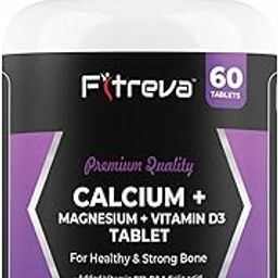 Fitreva Calcium + Magnesium + Vitamin D3 Tablets for Healthy and Strong Bone - 60 Coated Tablets-image-49