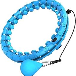GOCART WITH G LOGO Smart Weighted Hula Hoop for Adults | Adjustable Infinity Hoop for Waist Trimming, Fitness & Weight Loss | Home Workout Equipment -24 Knots (Blue)-17