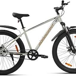 ROADGIANT Squad BlackGold 26T | MTB | Steel Bicycle | Dual Disc Brakes | Single Speed | Front Suspension | Unisex|for All-Terrain Riding (Dull White)-image-56