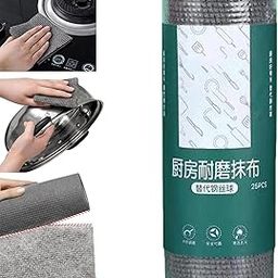 Hidak Dishes Roll Paper Towels Roll Disposable Cleaning Kitchen Cloth Dish Scrub Rag Towel Cleansing Wipes Cloths for Kitchen-19