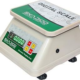 SKADIOO Weighing Machine for Food | Capacity 30kg | Weight Machine for Kitchen, Weighing Scale, Kitchen Scale for Shop, Commercial & Home Weight Measurement with Dual LED Front & Back Display (White)-16