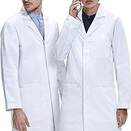 Lab Coat Smartphone and Tablet Pockets Classic Fit 40 Inch Length White-image-42
