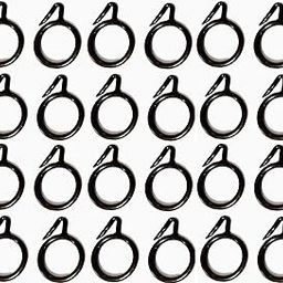 IVN Creations Plastic Curtain Rings 1.5 inches Brown Pack of 24 Pieces-image-32