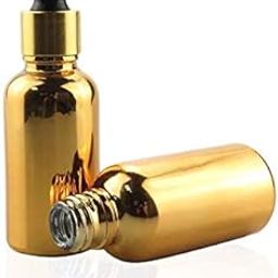 JARBAZAAR (SET OF 8PCS) 30-ML GOLDEN METALLISED DROPPER BOTTLE EMPTY REFILLABLE REUSEABLE COSMETIC CONTAINER FOR OILS, PLUGS AND GOLDEN CAPS MAKES THE BOTTLE 100% LEAK PROOF-9