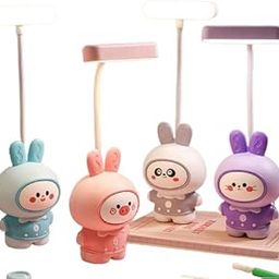 Economical Store 91 Pack of 1 Rabbit Small Table Lamp Office Decoration Desktop Mini Night Lamp USB Charging 360 ° Adjustable Reading Lamp for Study Room/Home/Office Night Lamps for Kids Birthday-picture-28