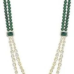 2 Layered Traditional Gold Plated Kundan Studded Moti Mala Maharaja Haar/Groom Long Necklace For Men (MLP48)-image-3