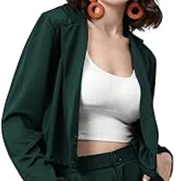kotty Women's Solid Single Breasted Casual Blazer-picture-43