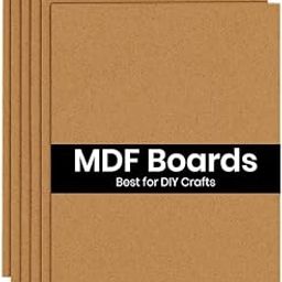 VibhutiCrafts 6 Piece 9x12 Inch MDF Sheets for Craft, 3mm Thick MDF Board Sheets for DIY Wooden Painting, Art, and Craft Work – Customizable MDF Sheet Cutouts-image-4