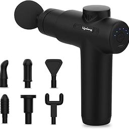 Lifelong Gun Massager Machine for Pain Relief - Body, Neck, Shoulders, Back, Arms & Feet Massager - 6 Speed Settings -7 Heads Attachment (LLGM109, Black)-10