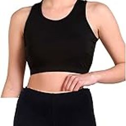 Two Piece Sports Swim Wear/Swim Suit/Swimming Suit with Solid Black Top and Shorts for Women and Girls-image-21