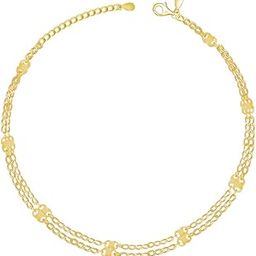 925 Silver Golden Angel Bead Anklet,Single | Gifts for Women and Girls | With Certificate of Authenticity and 925 Stamp | 6 Months Warranty*-image-77