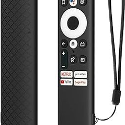 RAYA Silicone Cover Compatible With Sansui, Croma, Haier, Blaupunkt, Motorola TV Voice Remote - Protective Case With Loop [Remote NOT Included] (Black)-31