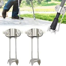Cane Ice Tip Attachment, Non-Slip Crutche Grip 5 Prongs for Trekking Pole, Walking Sticks, Safe in Rain & Snow, 2 pcs-image-5