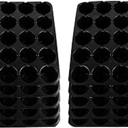 Halsey 25-Cavity Big Holes Plastic Seedling Tray with Drainage Holes, Reusable Plant Growing Tray for Vegetables and Herbs, Black (Pack of 10)-image-57