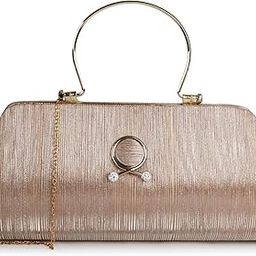 PU Stylish Trending Elegant Design Gold Chain Strap Crossbody Ladies Women Shoulder Clutch-image-35