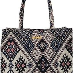 Jute Shoulder bag with Zipper Closure-image-1