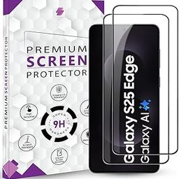 QOISA Premium Tempered Glass Screen Protector Guard For Samsung Galaxy S25 Edge (6.7 Inch, Pack of 2) | Edge to Edge Coverage With Easy to installation kit-1