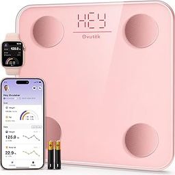 Ovutek Smart Scale for Body Weight, Bathroom Digital Weighing Machine for Fat BMI Muscle, Accurate Electronic Body Composition Monitors for People's Health with Smartphone App, Compact Size, 400lb-13