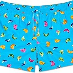 Banana Print Swim Wear Designer Shorts for Men - Blue (XL)-image-87