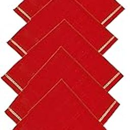 100% cotton Red handkerchief Rumal for men set of 6 pcs (50 * 44 Cm) hankies-picture-50