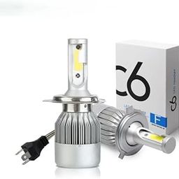 C6 LED Headlight Bulbs, H4 Base, 36W High Power COB Chip, Aluminium Heat Sink, White-picture-17