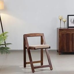Deluxe Furniture Wooden Folding Chairs for Home| Office| Garden| Outdoor| Indoor| Balcony| Launge| Lawn| Cafe| Bar|Chairs for Living Room | Childern Room Decor (Rustic Teak)-image-26