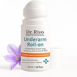Dr.rivo professional 6% AHA BHA Underarm Roll On Deodorant | Flora Fragrance | With 1% Mandelic Acid, 4% Lactic Acid,1% Salicylic acid & Kojic Acid | Prevents Body Odour, Fades Pigmentation, Kills Bacteria | 50ml (pack of 1)-image-98