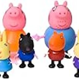 TRICKS TOYS Pig Family & Friends Toy Set | Cute Action Figure Playset | Articulated Hands & Legs | Fun Role-Play Toy for Kids - Set of 14-9