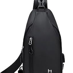 Versatile Lightweight Nylon Chest Bag for On-The-Go Convenience for Boy Men Unisex, Chest Bag for Travel Enthusiasts Bag - (Black. Luggage)-image-14