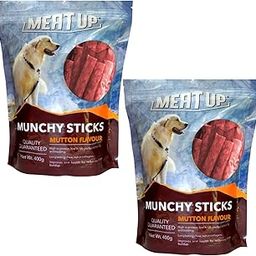 Meat Up Munchy Sticks, Mutton Flavour, Dog Treats For All Life Stages, 400 g (Buy 1 Get 1 Free)-4