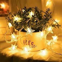 HUMAIZAR 20 LED Star String Lights – Battery Operated Warm White Decorative Fairy Lights for Indoor & Outdoor, Perfect for Bedroom, Party, Christmas & Home Decor-6