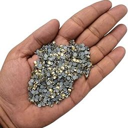 EmbroideryMaterial Round Glass Hotfix Shiny Rhinestone Crystal for Jewellery Making, Embroidery, Dress Designing, Craft, DIY, Nail Designing (Lt Gold Quartz Color, 3MM, SS10, 1440 Pieces)-image-26