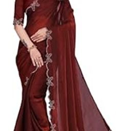 Women's Saree for Wedding & Party | Indian Ethnic Saree with Embroidered Blouse | Designer Saree for Festivals, Occasions Wear | Wedding & Party-image-82