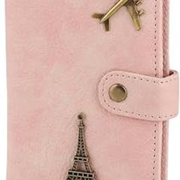 Personalised Name & Charm Leather Passport Cover Holder for Men & Women (BabyPink) | Gifts for Women-image-74