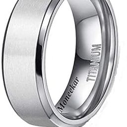 4MM/6MM/8MM Unisex Genuine Titanium Wedding Band Rings in Comfort Fit Matte Finish Rings for Men Women (Amazon Exclusive)-image-74